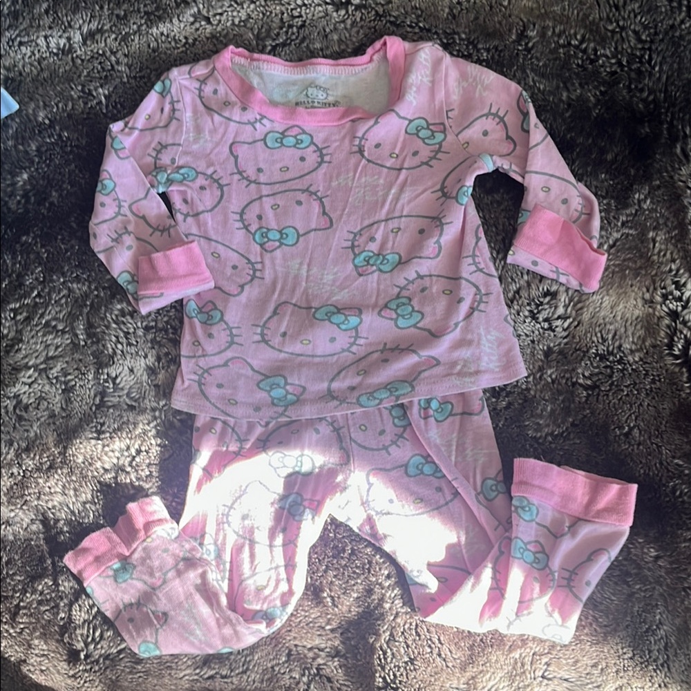 Hello Kitty Pink Girls' Two-Piece Pajama Set